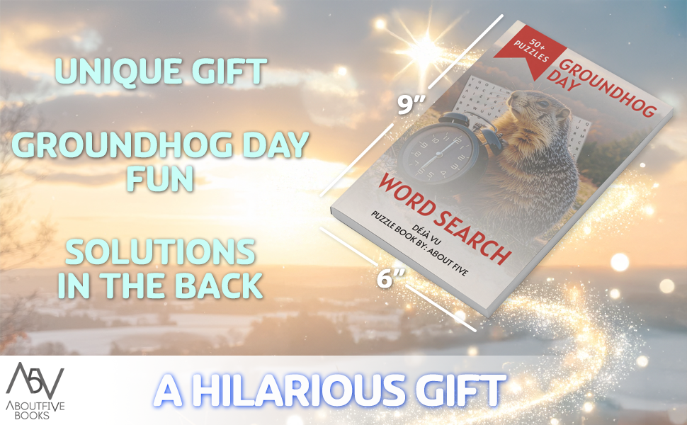 the groundhog day holidays word search book 6x9 solutions inback hilarious gift happy groundhog day