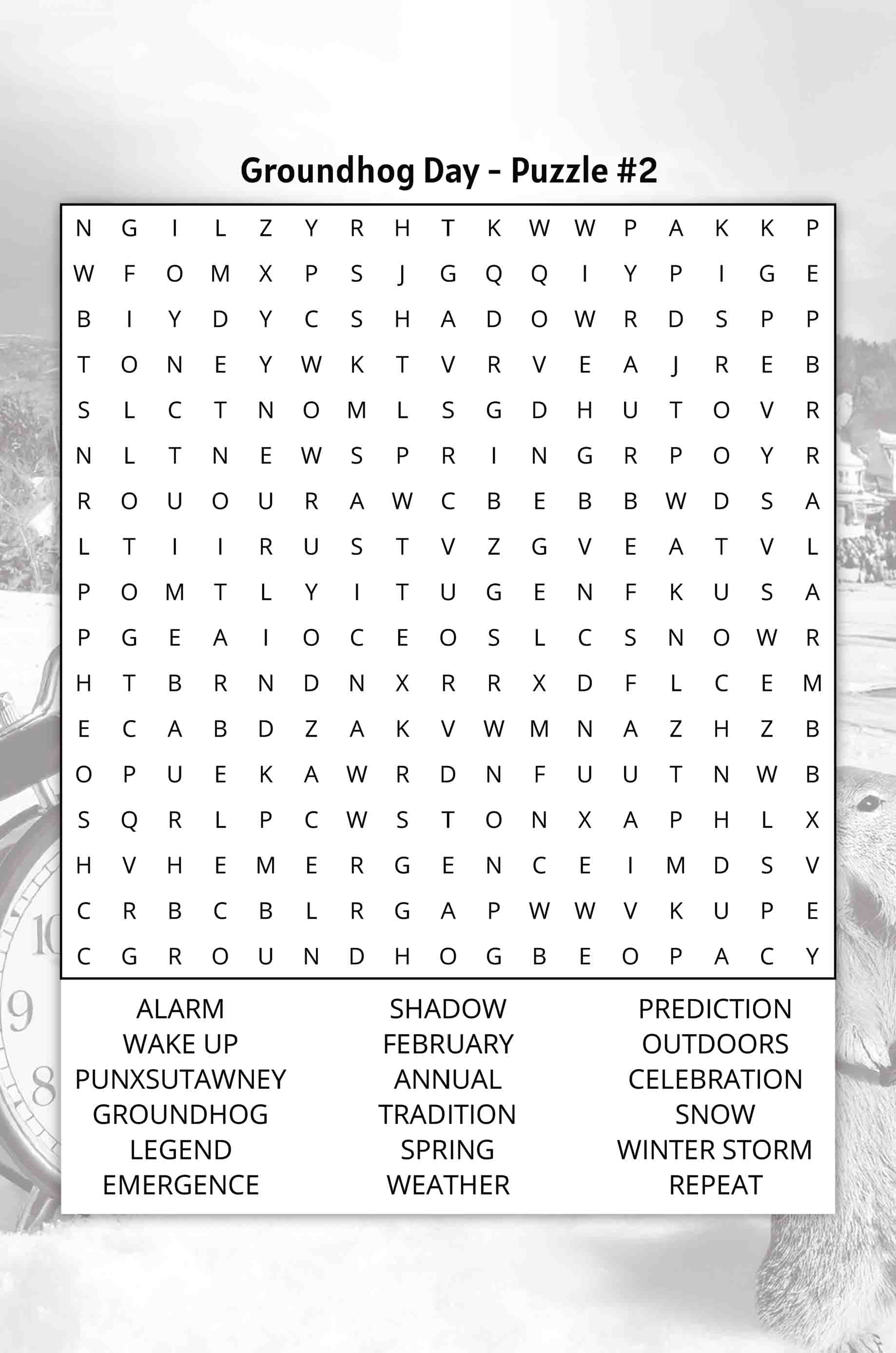about five groundhog day word search puzzle 02