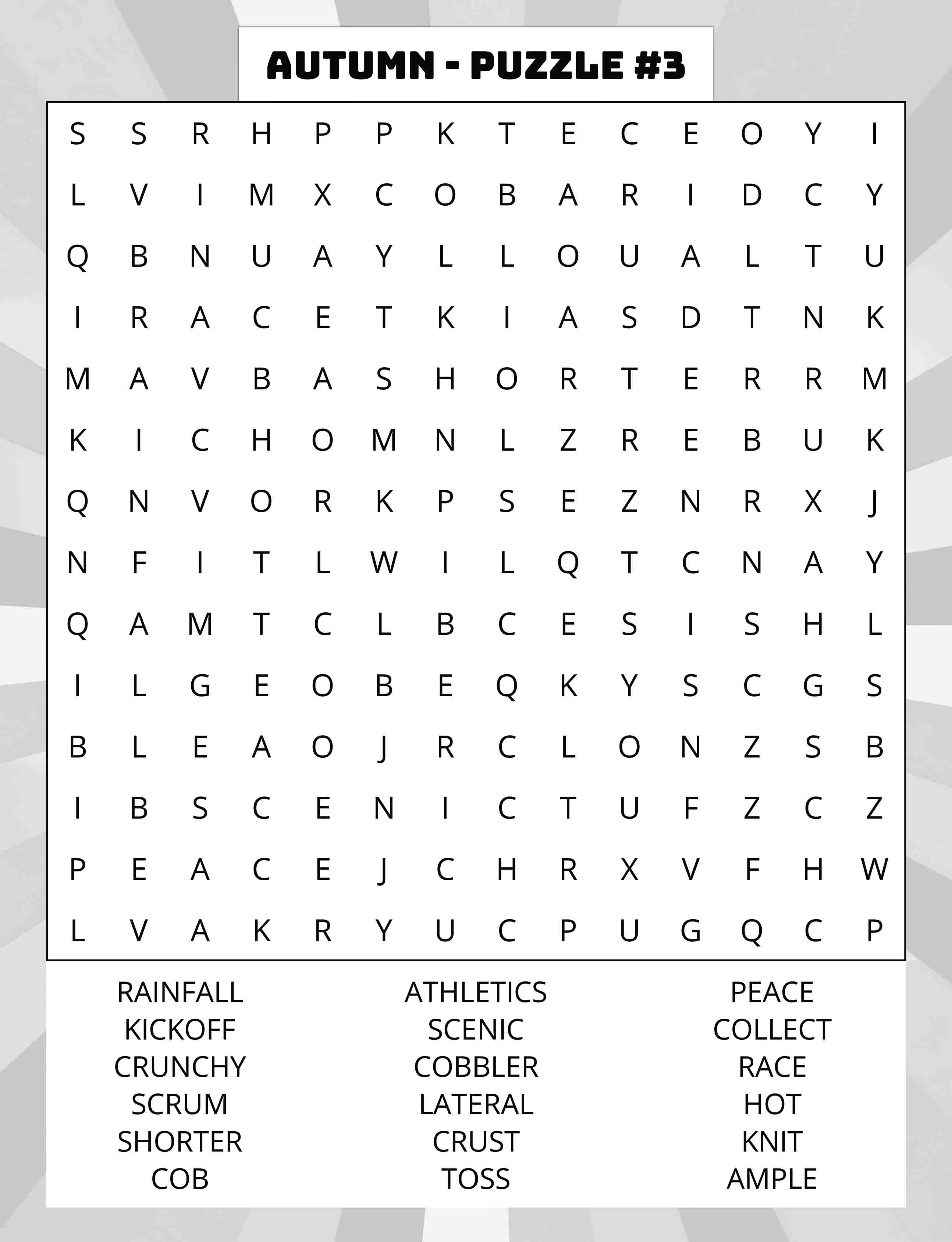 about five large print autumn word search puzzle 03
