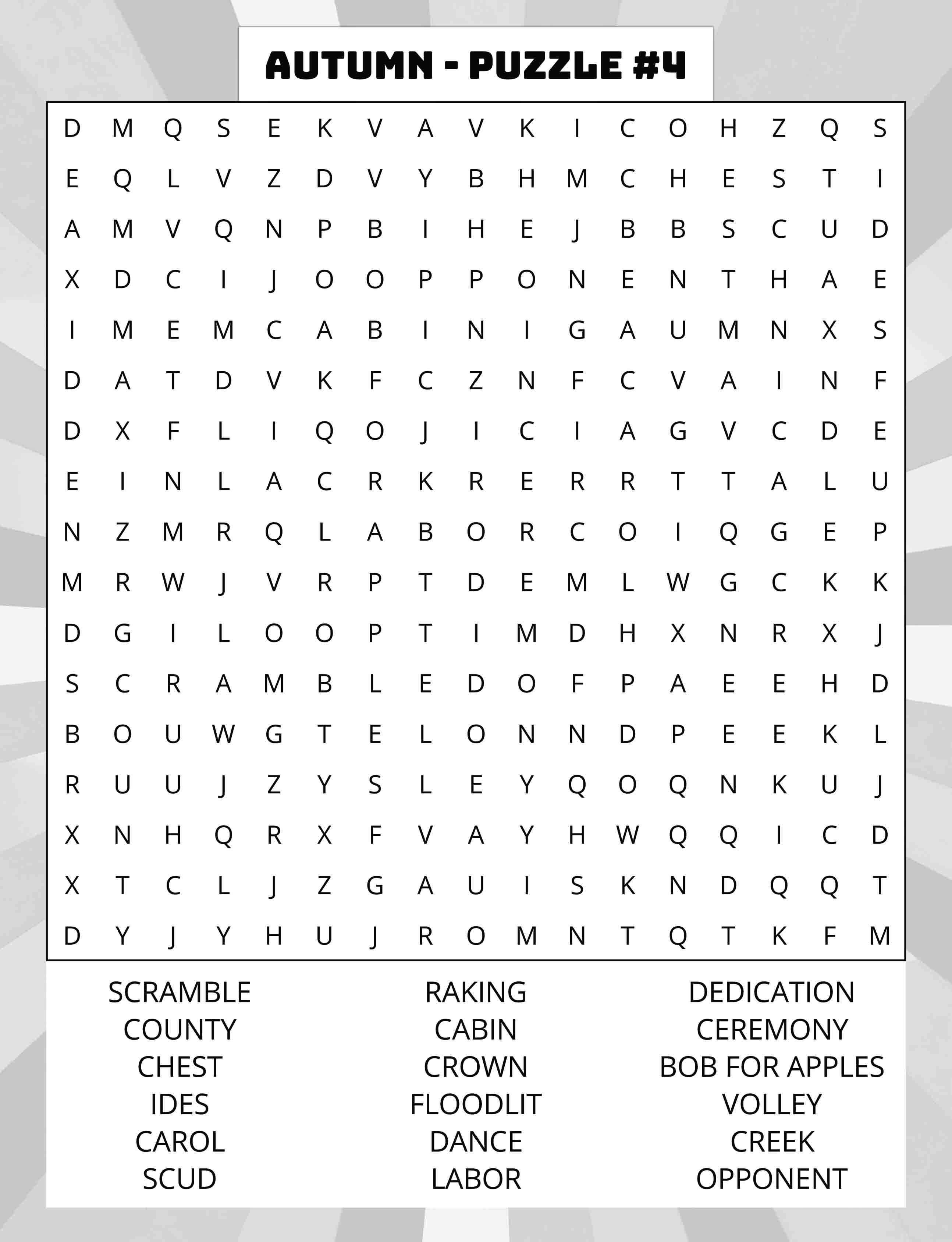about five large print autumn word search puzzle 04