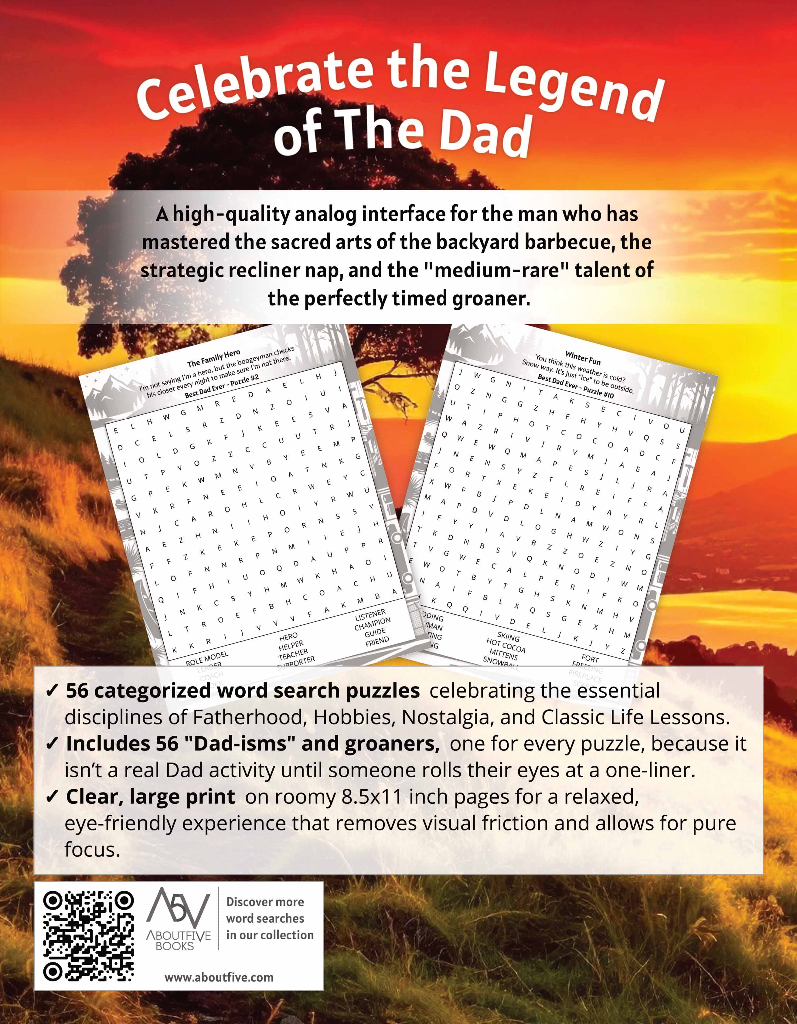 large print best dad ever word search book back cover thumbnail
