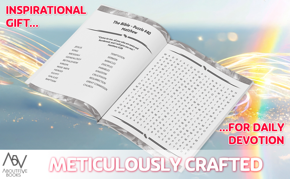 bible devotional word search meticulously crafted bible themed word search for cozy days aboutfive books 1000 words