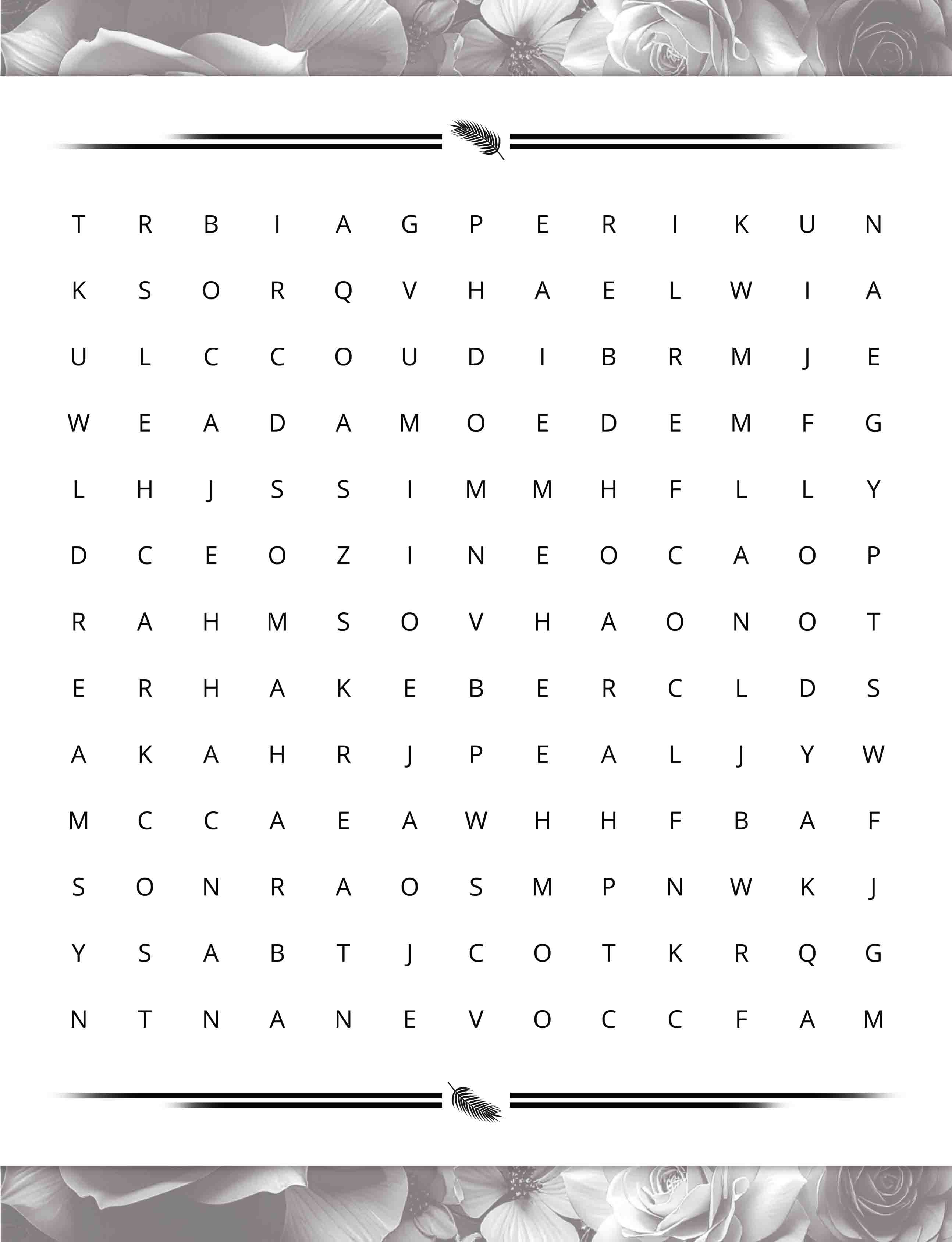 about five large print bible word search puzzle genesis puzzle