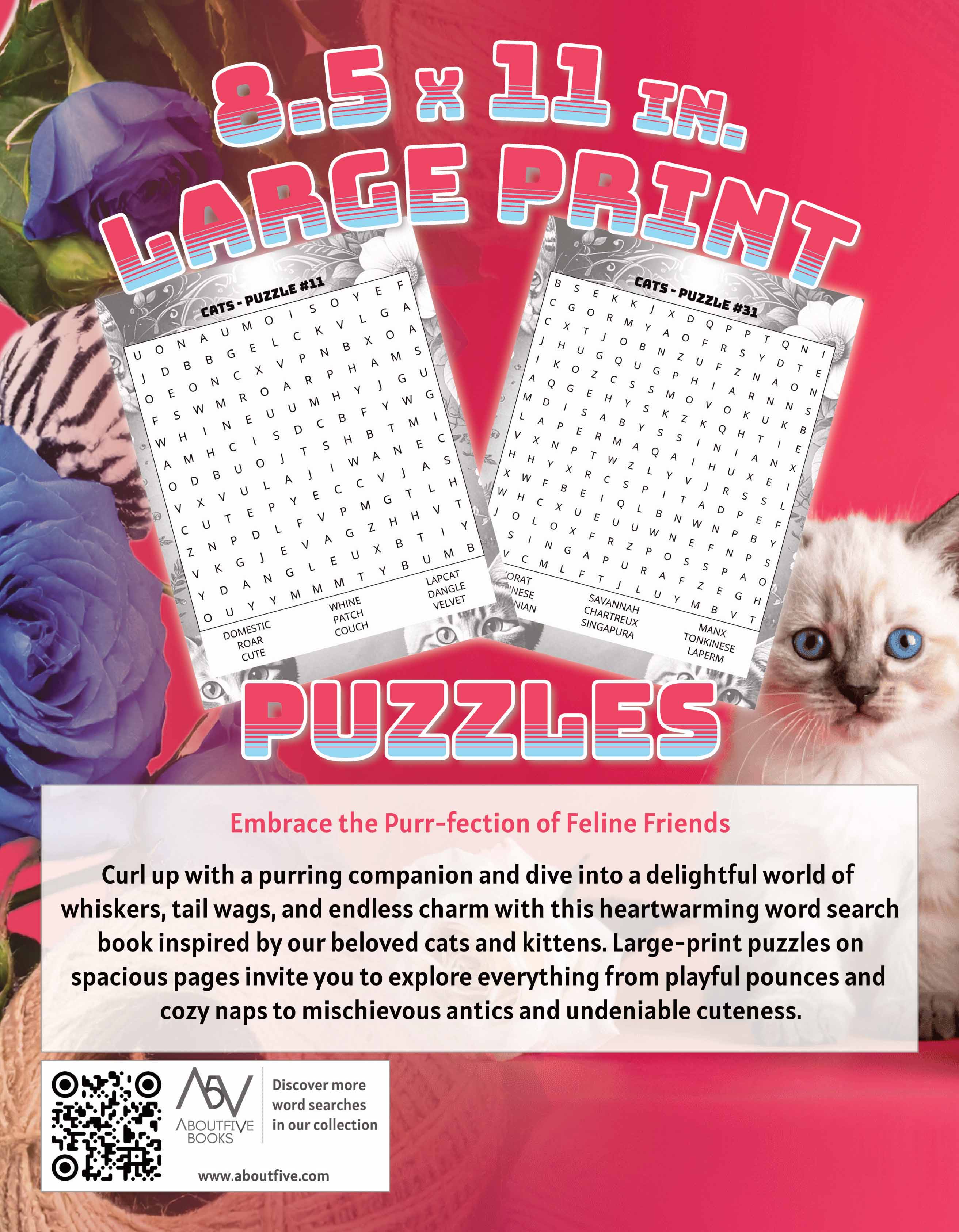 large print cats word search book back cover thumbnail