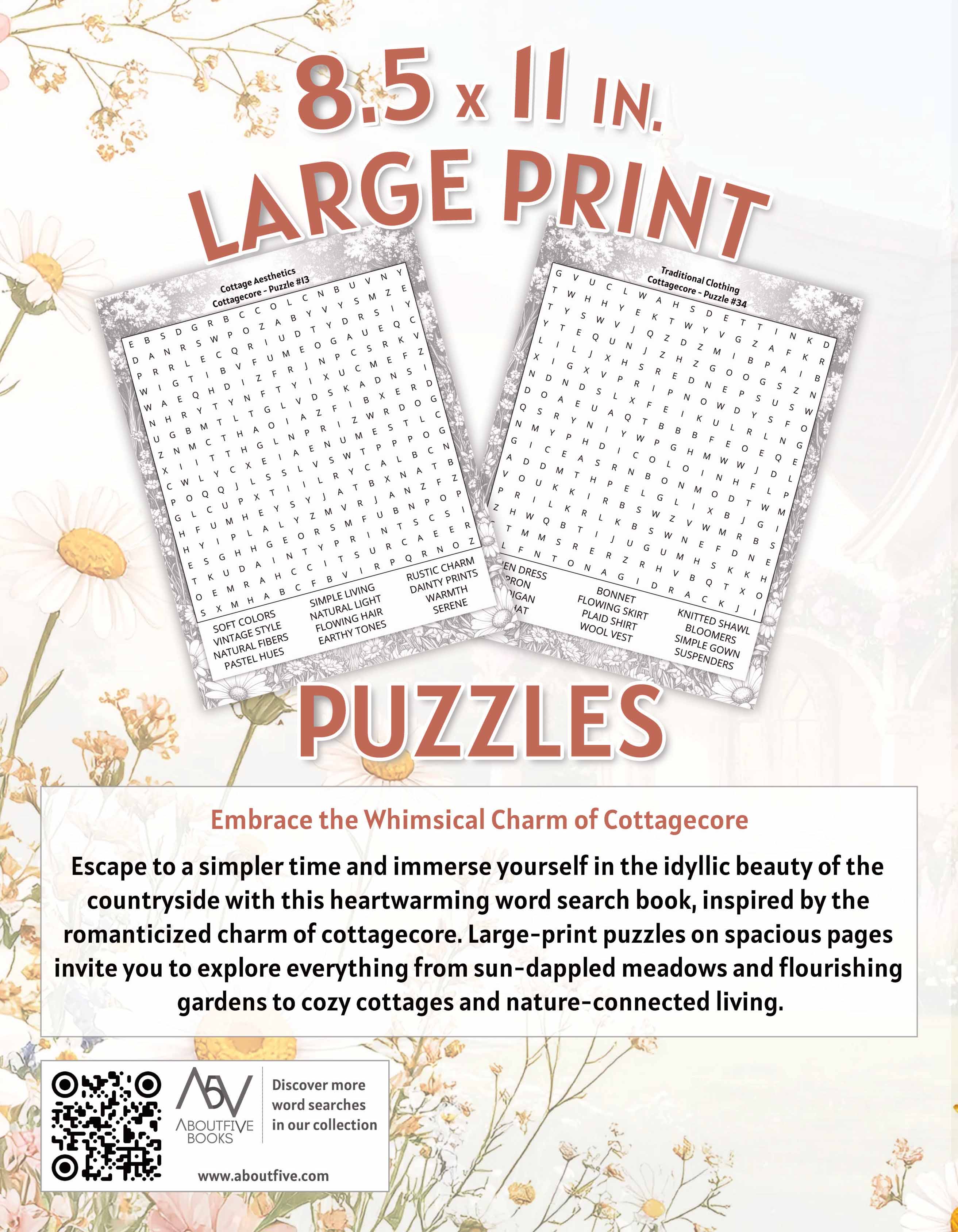 large print cottagecore word search book back cover thumbnail
