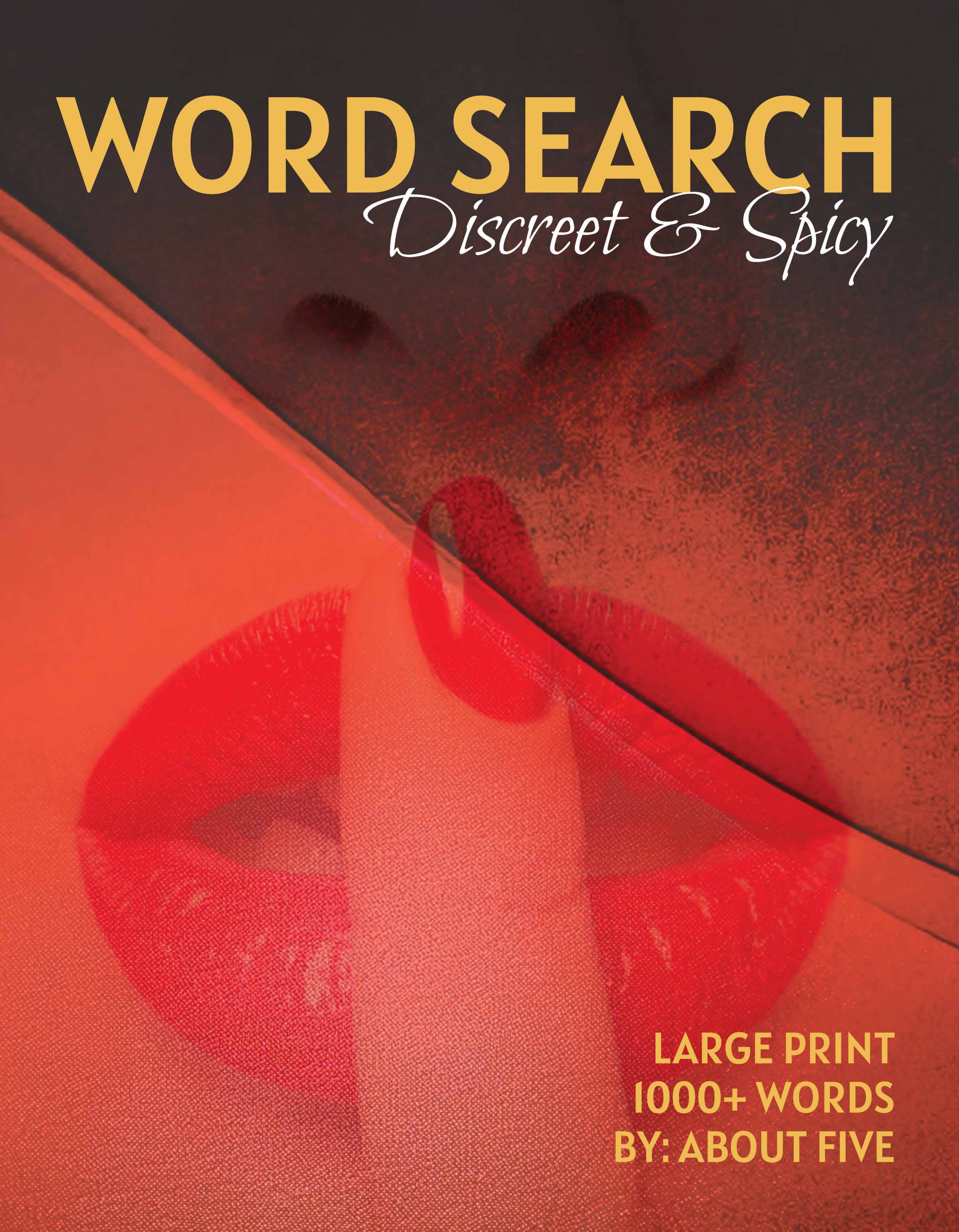large print discreet and spicy word search book cover