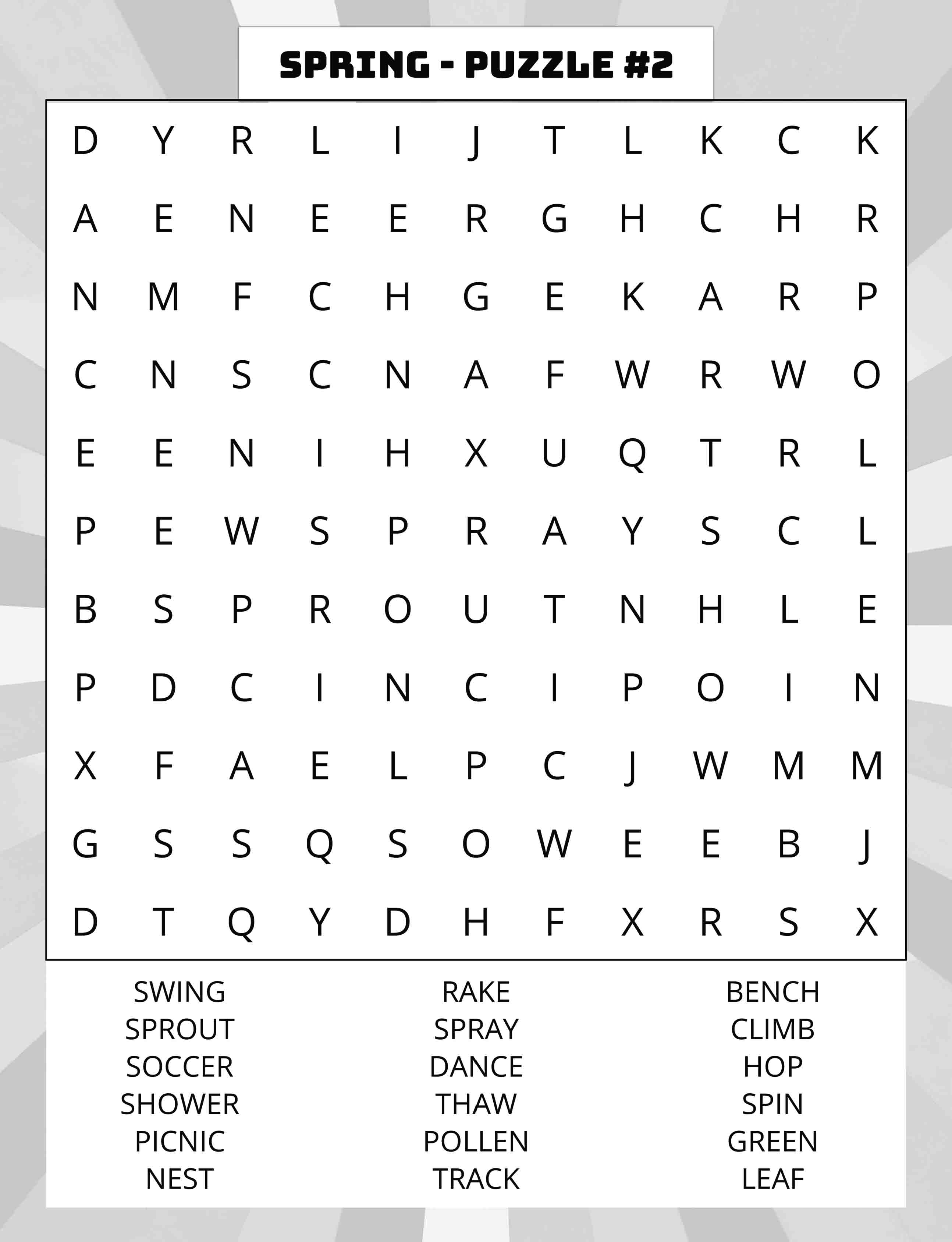 about five large print spring word search puzzle 02