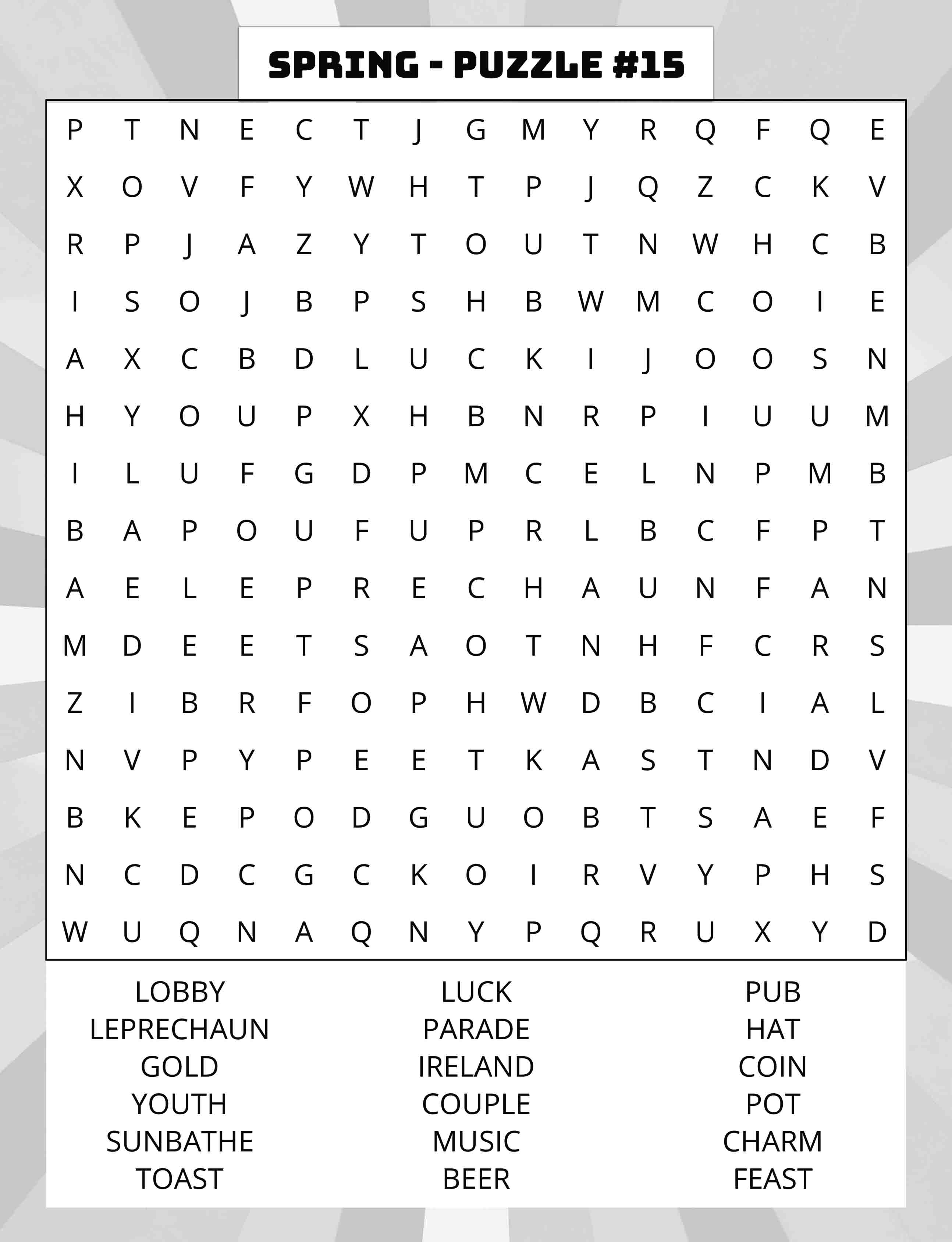 about five large print spring word search puzzle 15