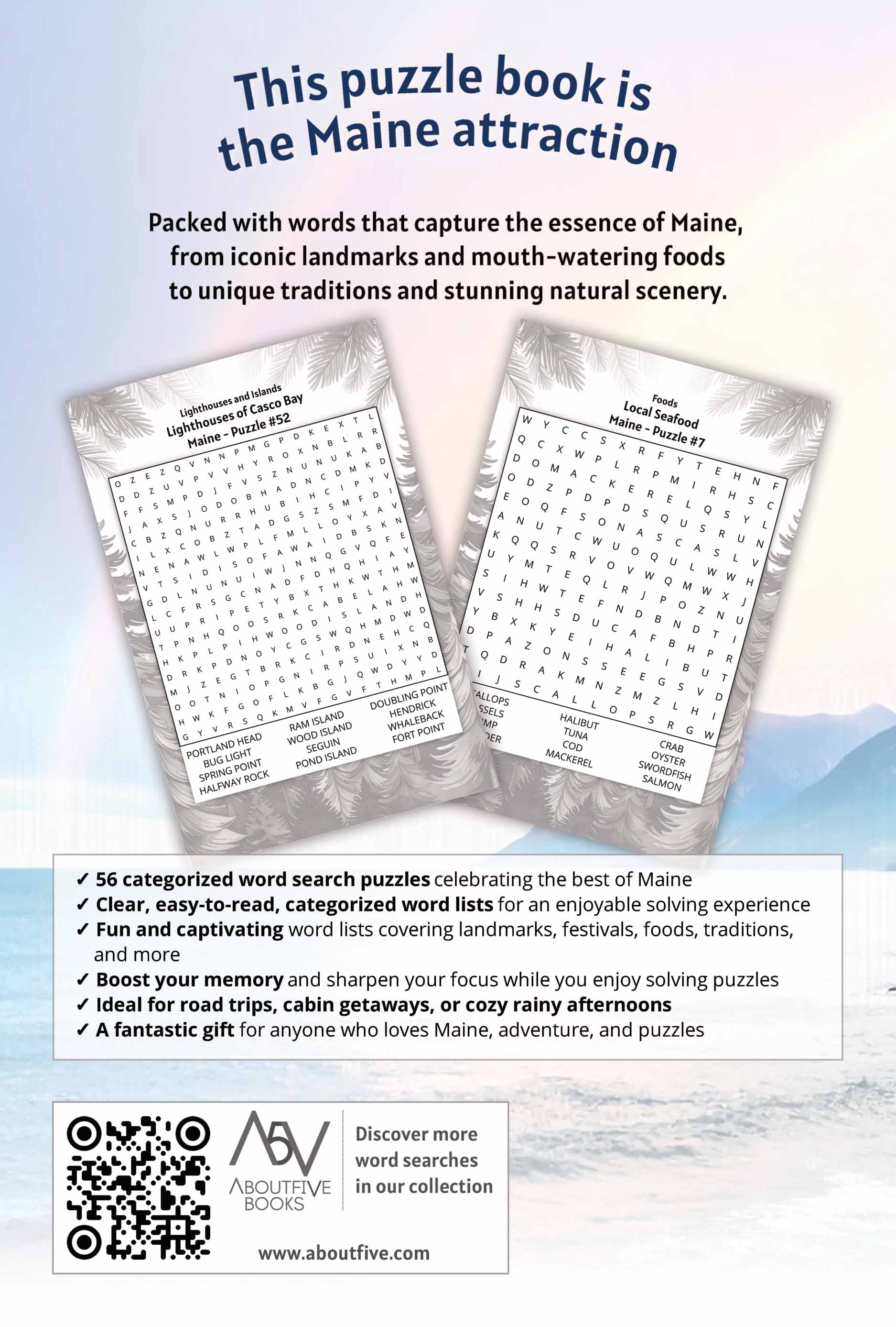 maine word search book back cover thumbnail