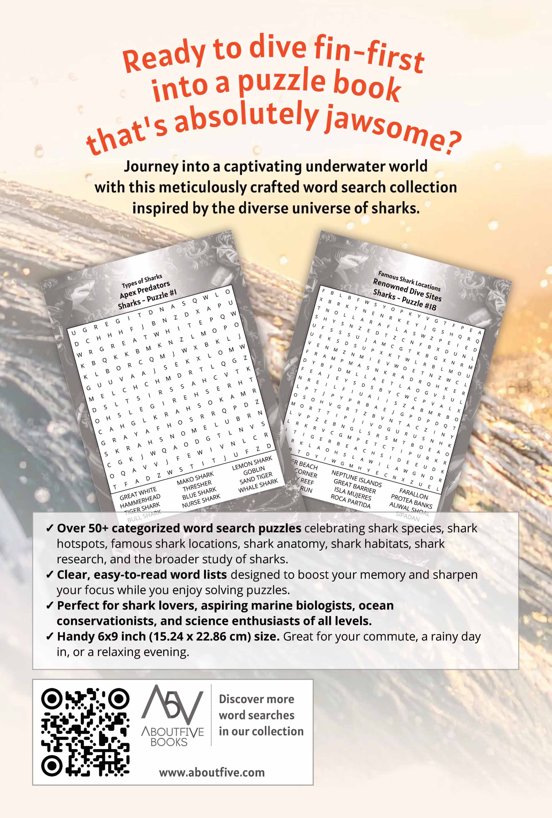 sharks word search book back cover thumbnail