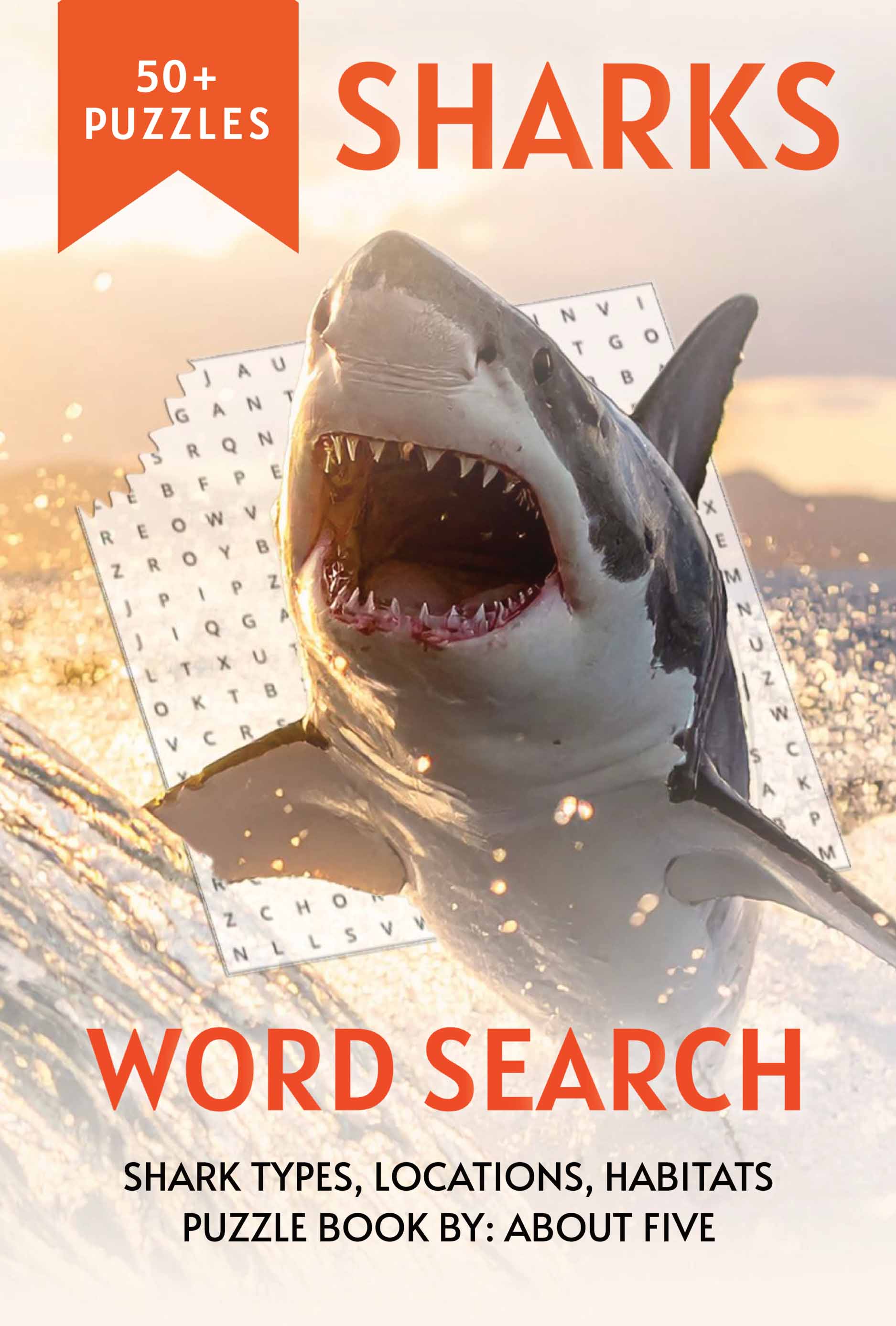 sharks word search book cover