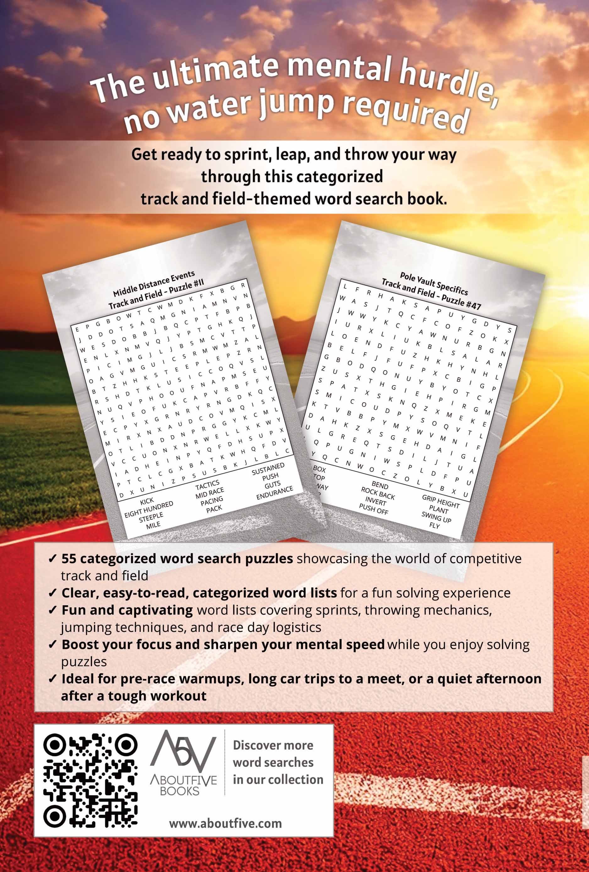 track and field word search book back cover thumbnail