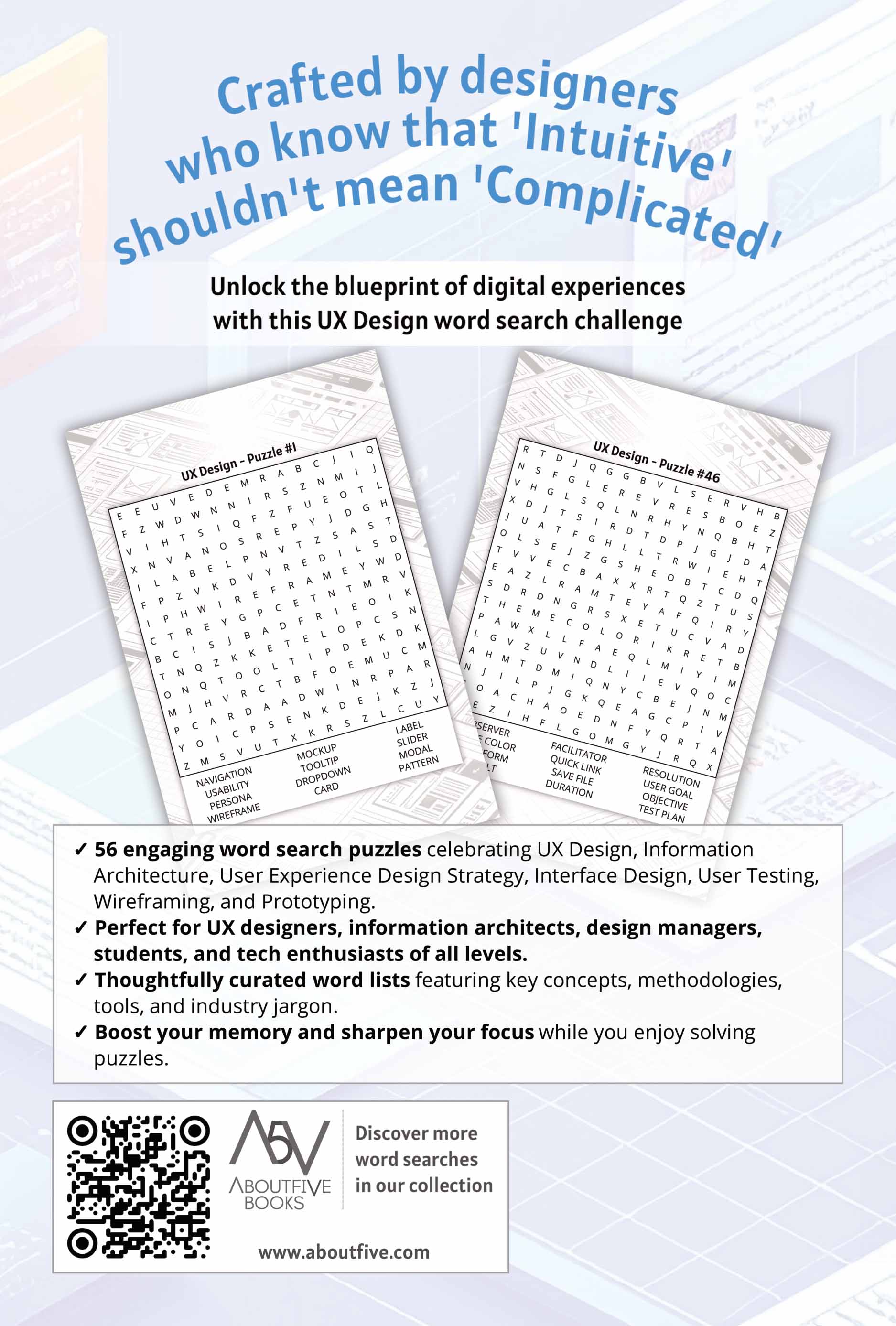 ux design word search book back cover thumbnail