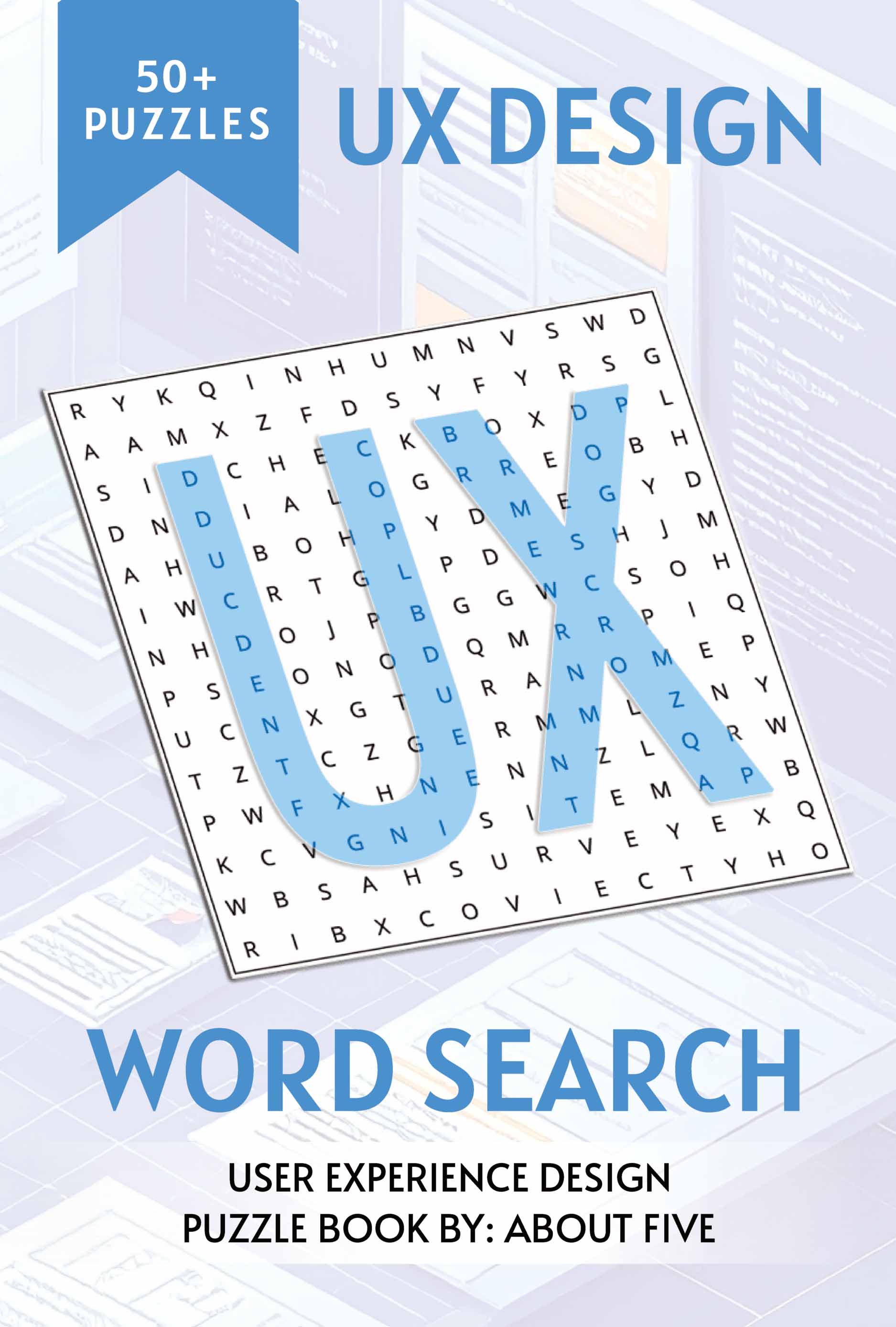 ux design word search book cover