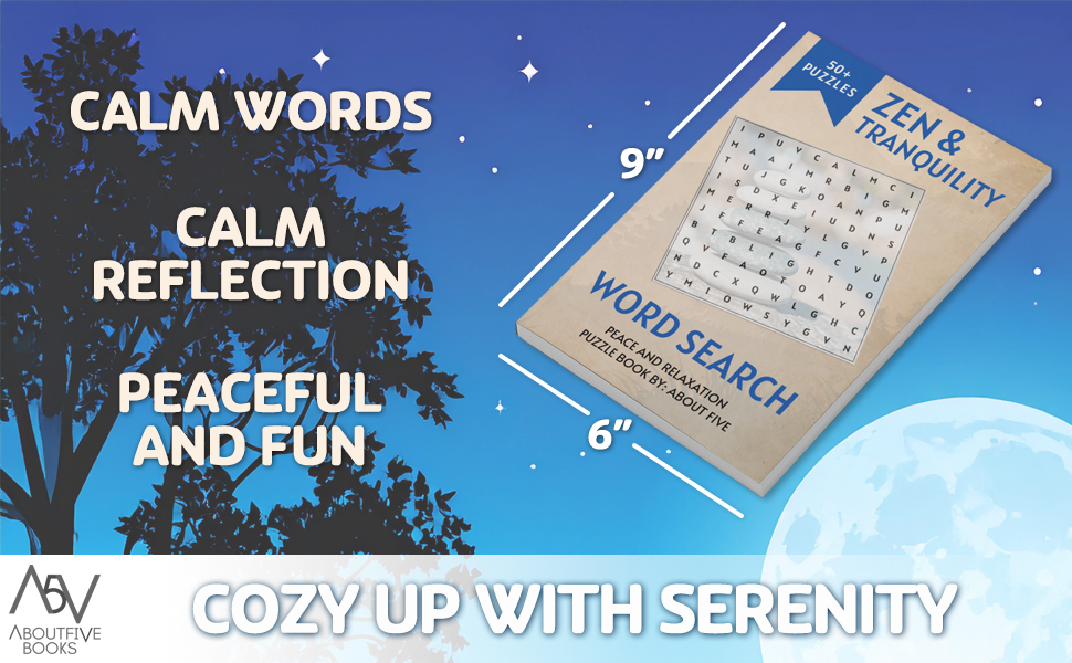 calm words calm reflection 6x9 word search cozy up with serenity add to your zen room essentials