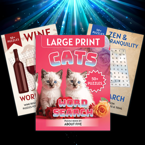 purchase about five word search books at Amazon